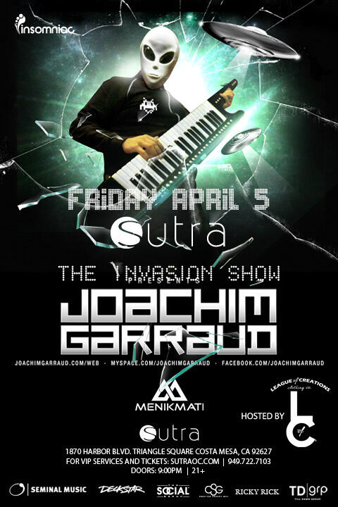 The_CSG's tweet photo. BIG NIGHT tomorrow night @SutraOC w/ Special Guest @JoachimGarraud !!! 4 FREE List info@creativesourcegrp.com http://t.co/H1yb7jPdnH