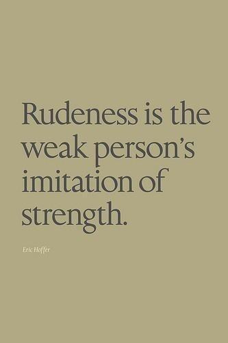 jilevin's tweet image. What is rudeness?