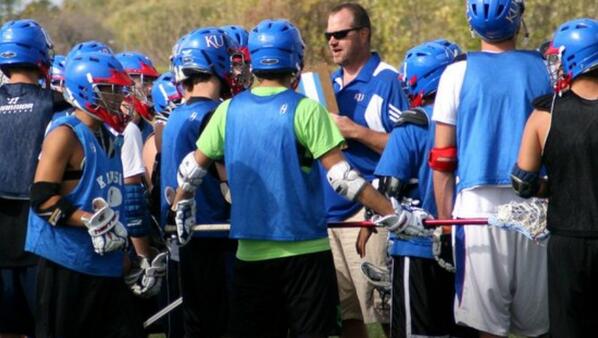Another throwback from the red and blue game 2010 with coach D. #pregamespeech #KULax