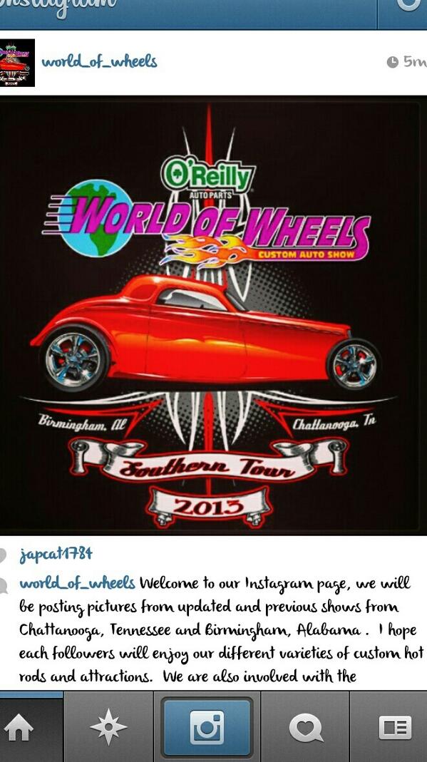 Instagram us on our Instagram page! #WorldOfWheels #Instagram