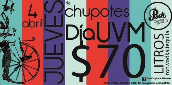 POSHbar_'s tweet photo. Nos vemos al rato ! Día UVM reserva!! http://t.co/GW8FroTG4D
