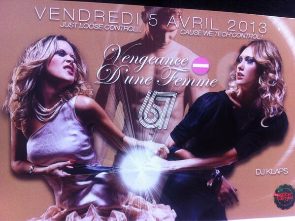 BDE_Techcontrol's tweet photo. On vous attend nombreux ce soir au #SixSeven pour notre soirée de lancement Vengeance D'une Femme 💋 http://t.co/3nNvEixbsw