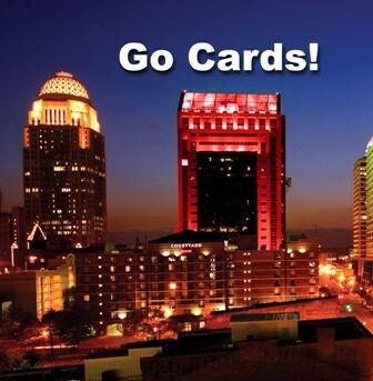 WHAS11's tweet image. LG&amp;amp;E Center salutes the Cards - #whas11cards #winforware #l1c4