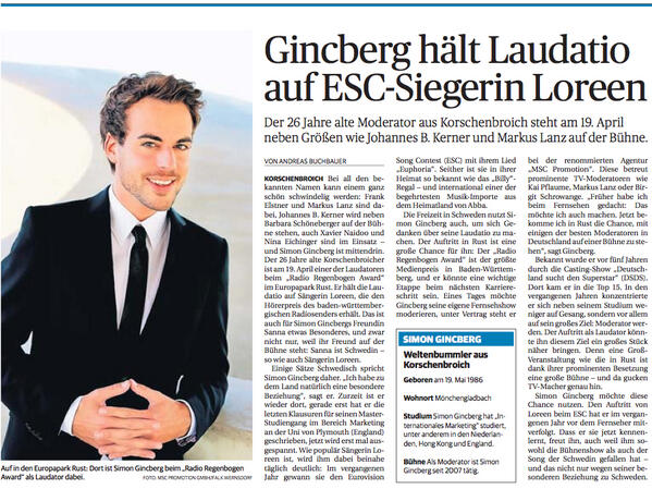 simongincberg's tweet photo. Hier nochmal eine Printversion des Zeitungsartikels ;-) Vielen Dank Euch Allen für die netten Nachrichten!!! http://t.co/4ErgDZ8D3I