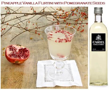 CarielVodka's tweet photo. Go on pretend spring has arrived with a Pineapple Vanilla Flirtini cocktail &amp;
Pomegranate Seeds #carielvanillavodka http://t.co/s5eO5x4sDY