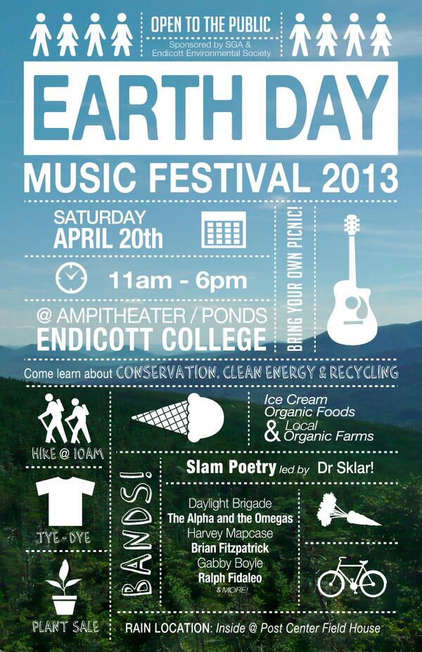 Earth Day Music Festival! Saturday, April 20th. BE THERE.