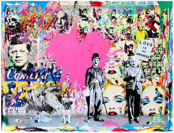 artusure's tweet photo. #MrBrainwash #Juxtapoze #artwork produced for #KnockitOut @BLKBookGallery #tonight 6pm #streetart #banksy #charity http://t.co/VVfHweXyR7