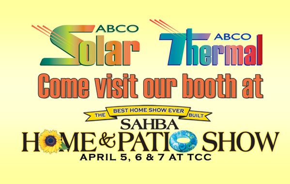 SolarAbco's tweet image. Don't miss it. Come visit our booth at SAHBA (B518).
#ABCOSolar #SAHBA #solarenergy