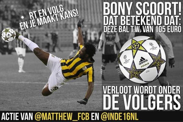 Matthew_FCB's tweet photo. #WIN | Over 1UUR verloten ik &amp; @INDE16NL een CL bal T.W.V. €105,00!
- Alleen volgers.
- Retweet is kans. http://t.co/X3CAb5o9q7