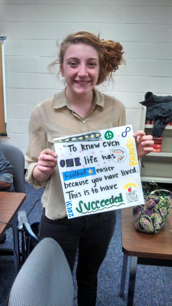 gouldsAVID's tweet photo. Proud of her AVID square. http://t.co/i0IORjVvxS