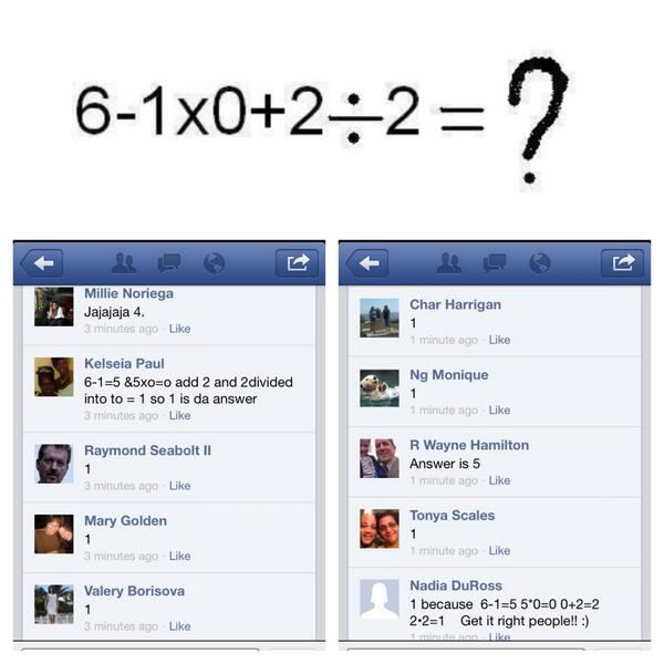 TheMeganElissa's tweet image. So THIS has been going around on facebook... Really people? Smh 😞 #wow #elementaryschoolmath