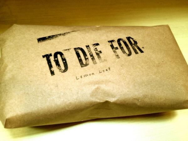 ChelseaPT's tweet photo. The name speaks for itself! Thanks @erinireland for the honest-to-goodness #TDFLemonLoaf http://t.co/5CdbljhDbA