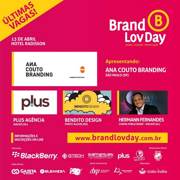 brand_lov's tweet photo. @anacoutobd, @plusagencia, #BenditoDesign e @HermanFernandes estarão presentes nessa 2a edição do @brandlovday. http://t.co/fHNDtptsrT