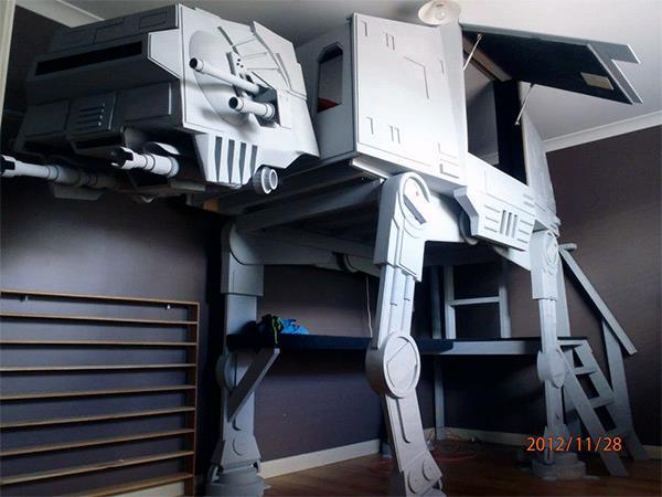 DeathStarPR's tweet photo. Imperial Walker bed makes your bed look like the inside of a Tauntaun. #StarWars http://t.co/LMcJ56Ekiy