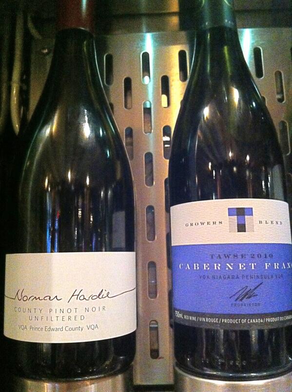 Welcome the newest additions by the glass at Bay St : <a href="/normhardie/">Norman Hardie Winery</a> : <a href="/Tawse_Winery/">Tawse Winery</a> : #somewhereness : #replocal