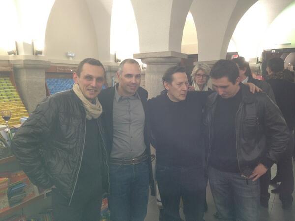 libdeparis's tweet photo. F Gagnaire  avec J Trotta, F Deville et Mr Fonds (délicieux jus de fruits).
Quel honneur pour notre librairie http://t.co/NEHJaRD7U6
