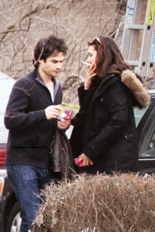 Nina Dobrev Smoking Cigarettes