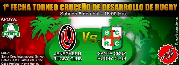 BrangusRC's tweet photo. Arranca el torneo Cruceño por el desarrollo del rugby. Hay promesa de buen rugby. Quedan todos invitados. http://t.co/ksRdfKrDtH