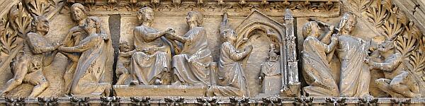 Compilation's tweet image. Действо о Теофиле. Нотр-Дам, Париж, северный предел Богоматери