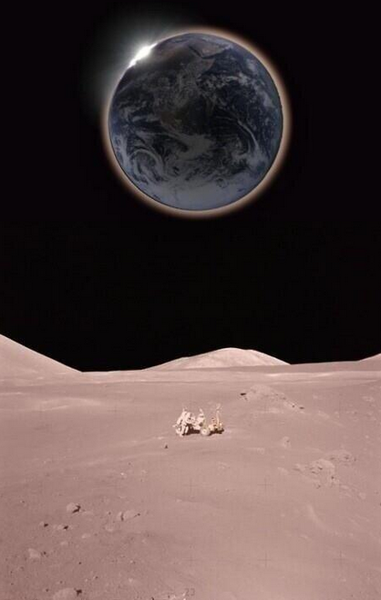 LaScience's tweet photo. Une vue de la Terre, prise depuis la Lune par la Nasa. http://t.co/olTPRllY8V