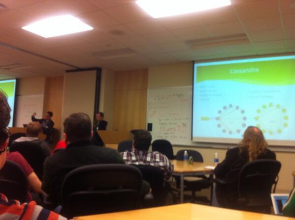 esey_n's tweet photo. Scaling with C* @nativex #minnebar #cassandra http://t.co/7QfdFb9btr