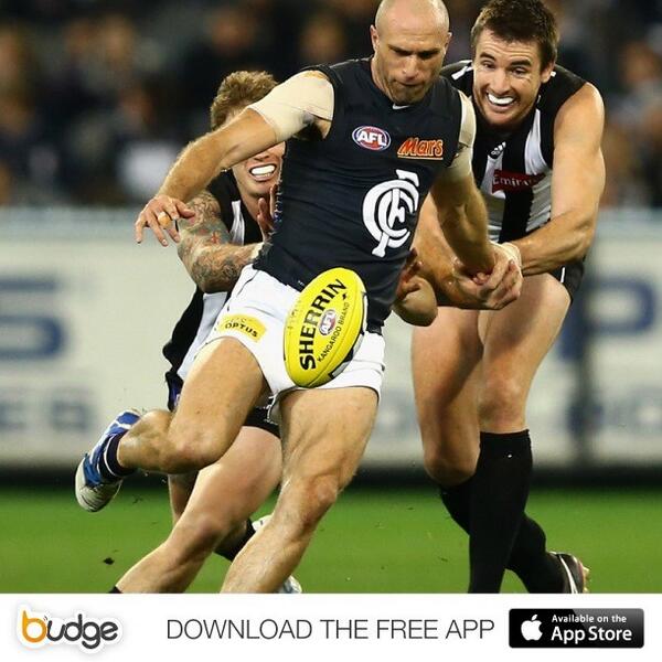 letsbudge's tweet photo. Do you have a tip for the footy today? @CollingwoodFC or maybe @CarltonFC will win? Budge about it with Budge @AFL http://t.co/GCDAWMlGEf