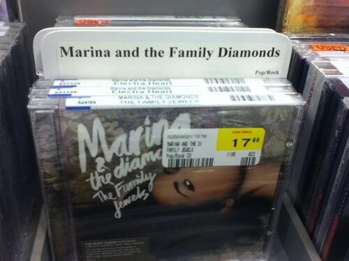 Marinalovesme's tweet photo. THANK you HMV. for getting marinas band right. http://t.co/igV0StXuku