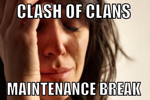 ddclan's tweet image. #clashofclans maintenance break #cocproblems