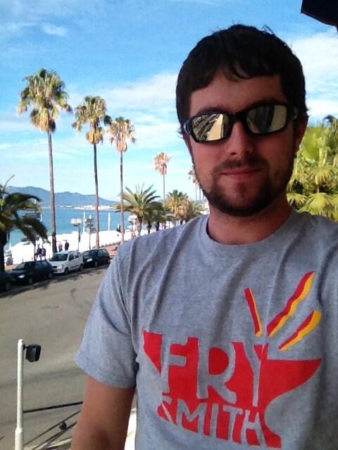 colonelchi's tweet image. Reppin' @Frysmith in the French Riviera!