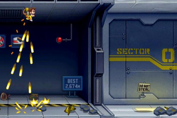 AriseGold's tweet photo. I just flew 271m in a brilliant game of Jetpack Joyride on iPhone. Bam! http://t.co/6LXXgDWHhC http://t.co/RfLF4g1Mp3