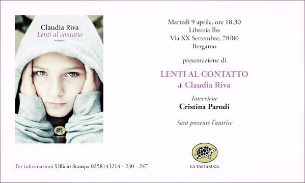 claudia_riva's tweet photo. #lentialcontatto #libreriaibis #bergamo #cristinaparodi 9 aprile ore 18.30 http://t.co/kHsSFyJBN8
