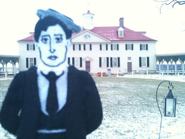 Flat_Buster's tweet image. Flat Buster has made it to George &amp;amp; Martha's place, Mount Vernon, Alexandria, VA.