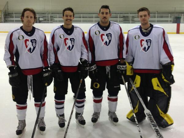 Oregon boys after the final game of the ACHA All Star Challenge. <a href="/PAC8Hockey/">PAC-8 Hockey</a> ended up 1 and 4