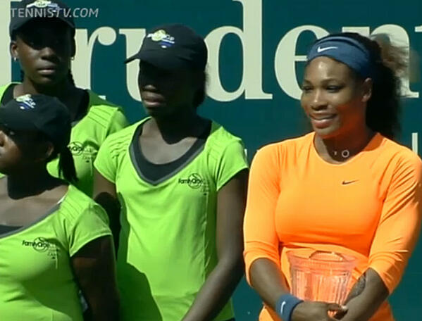 TennisTV's tweet photo. Serena has her hands on the cup for a second year in a row #FCC2013 http://t.co/OOMVNJ4wEV
