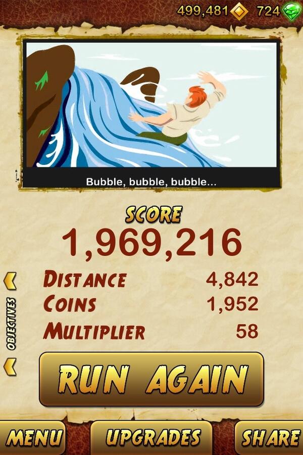 Christie_Zhang's tweet photo. I got 1969216 points while escaping from a Giant Demon Monkey in Temple Run 2. Beat that! http://t.co/JDOvmL7OJc http://t.co/koSwLnQJoL