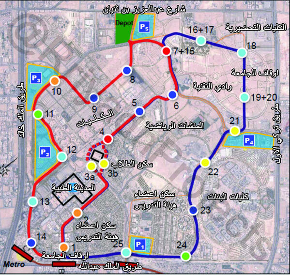 كروكي موقع التدريب عمادة تطوير المهارات