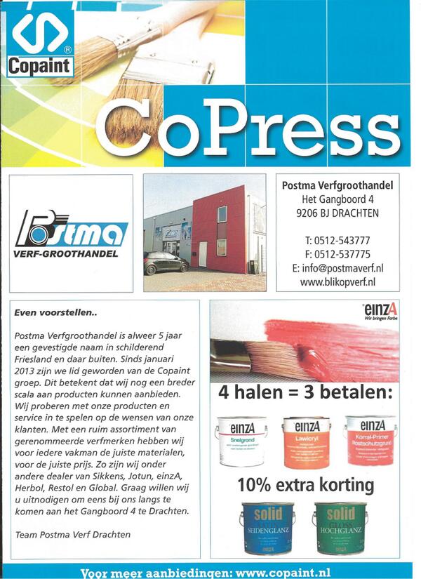 PostmaVerf's tweet image. De Copress staat online: blikopverf.nl/acties/copress…
Hier vast een voorproefje.. #PostmaVerf #Copaint #ZZP #schilder
