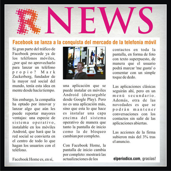 EnredeseSD's tweet photo. Empieza la semana! La noticia de hoy es muy interesante. Unos smartphones especialmente adecuados para Facebook http://t.co/n42Hizl2jC