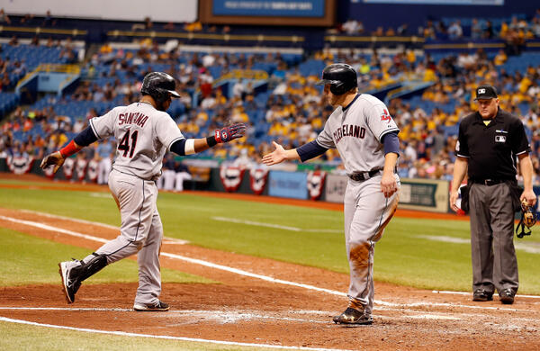 Retweet to wish Carlos Santana a Happy Birthday! He went 5-for-5 with a home run and three RBI yesterday! #TribeTown