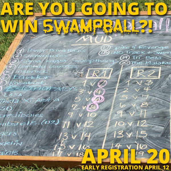 Have you picked you who will be on your team? Are you going to win #Swampball? bit.ly/Xo7Zqj
