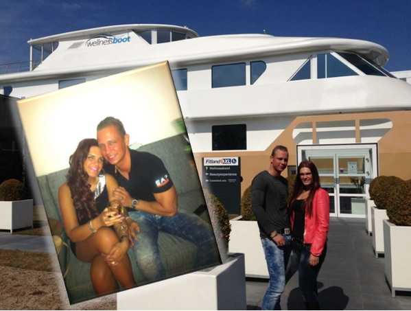 Wellnessboot's tweet image. RT @takemeoutbc: Foto's date @NatasjaTMO &amp;amp; #Lennard! Wat een leuk setje! Is er sprake van echte liefde? #Wellnessboot