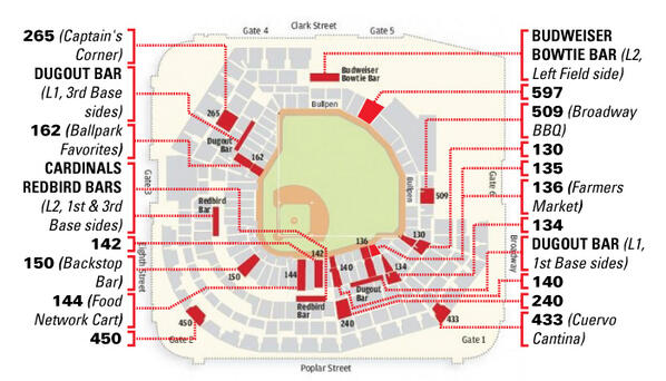 busch stadium gate map Evan Benn On Twitter Pocket Size Busch Stadium Craftbeer Map