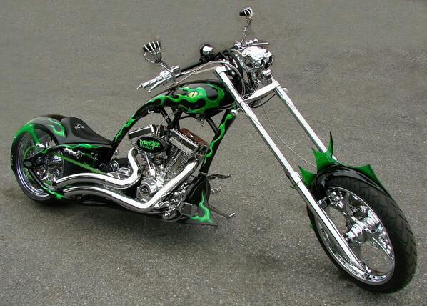 Resultado de imagen de motos CHOPPER verdes