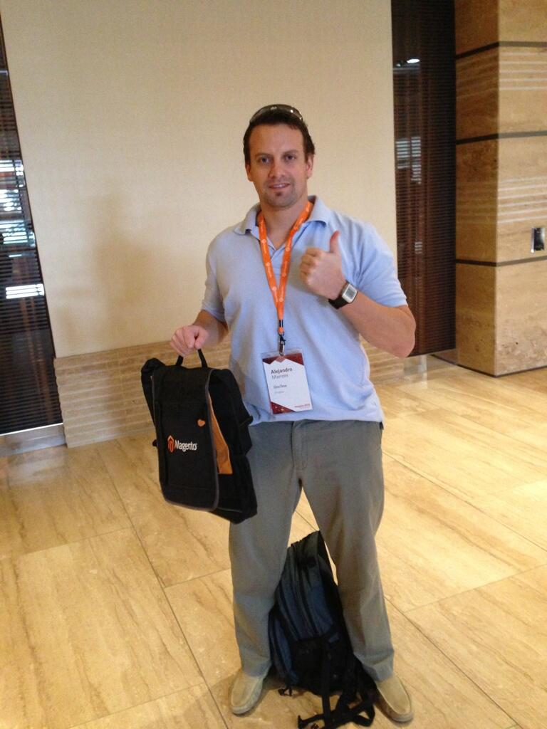 onetreeows: Our team leader all set for #MagentoImagine @alegringo http://t.co/UGvo38k5qA