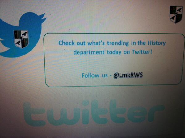 All history students please RT. #RWShistory
