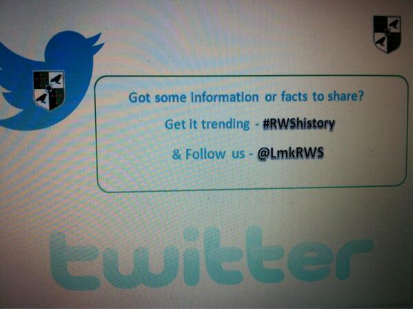 All history students please RT ! #RWShistory #followus
