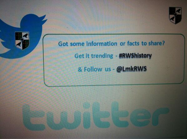History students please RT #RWShistory