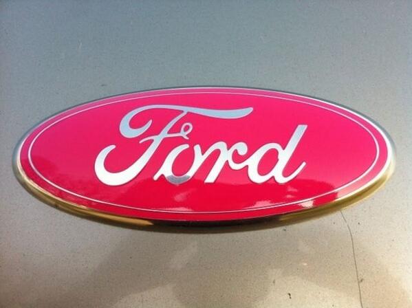 country_girl032's tweet image. Custom pink emblem #GottaGetOne #Ford