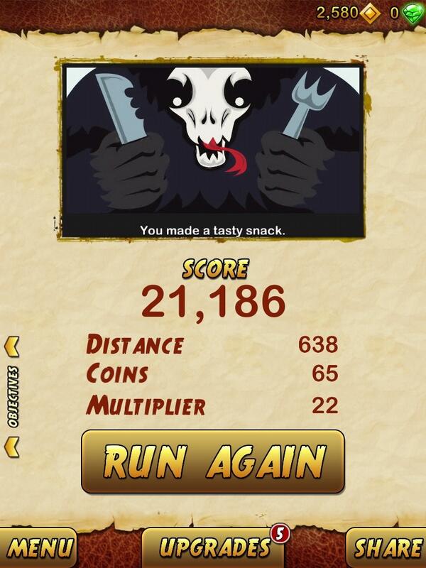khatumo's tweet photo. I got 21186 points while escaping from a Giant Demon Monkey. Beat that! http://t.co/l0pRovsIdE http://t.co/5sxO9mrCJU