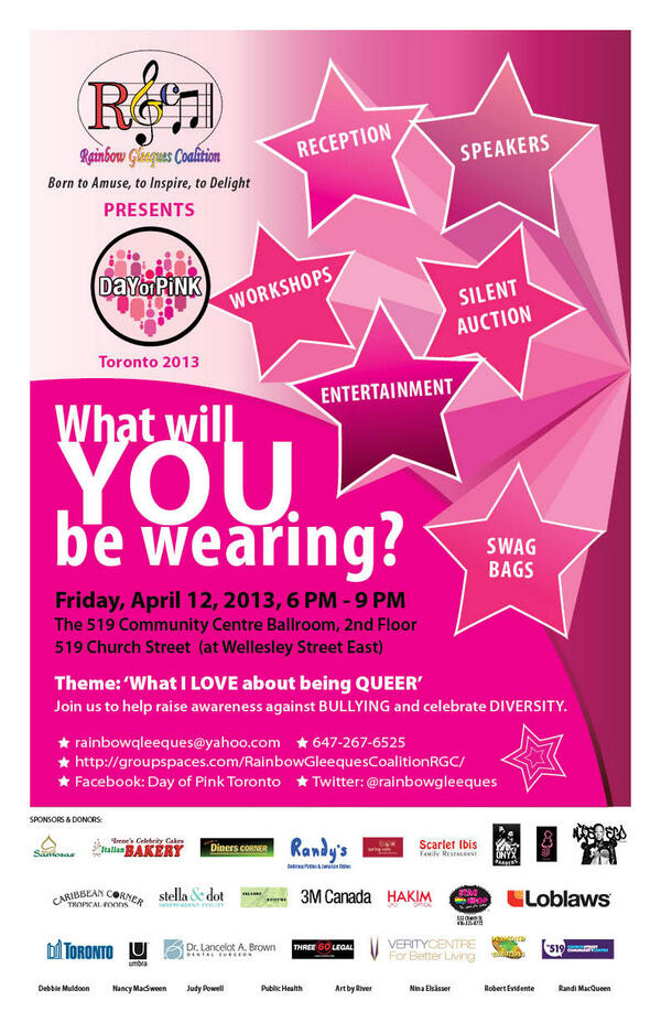 Responding to our theme for Day of Pink Toronto 2013, "What I LOVE about being QUEER?" -Adapted, V Shraya